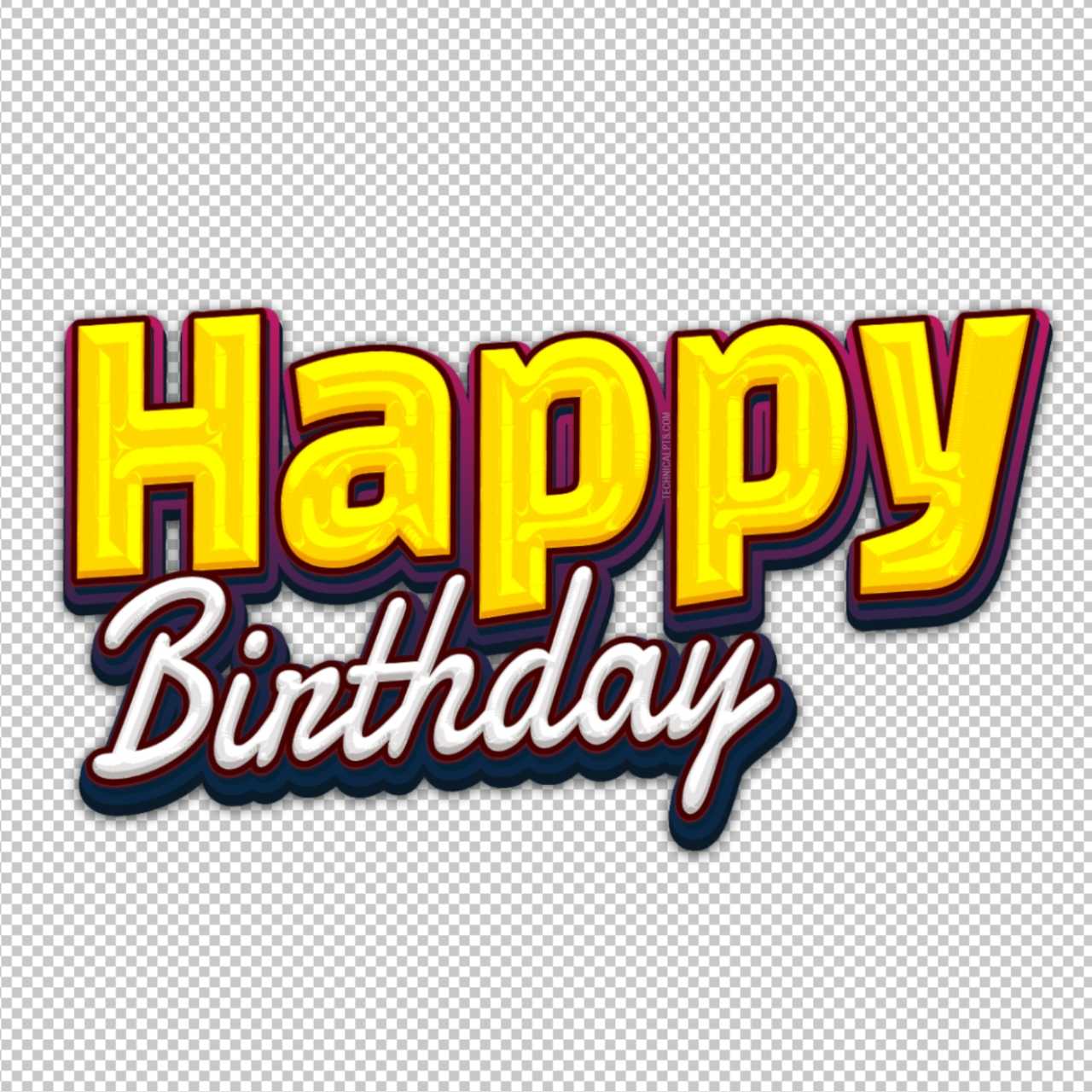 happy birthday png text