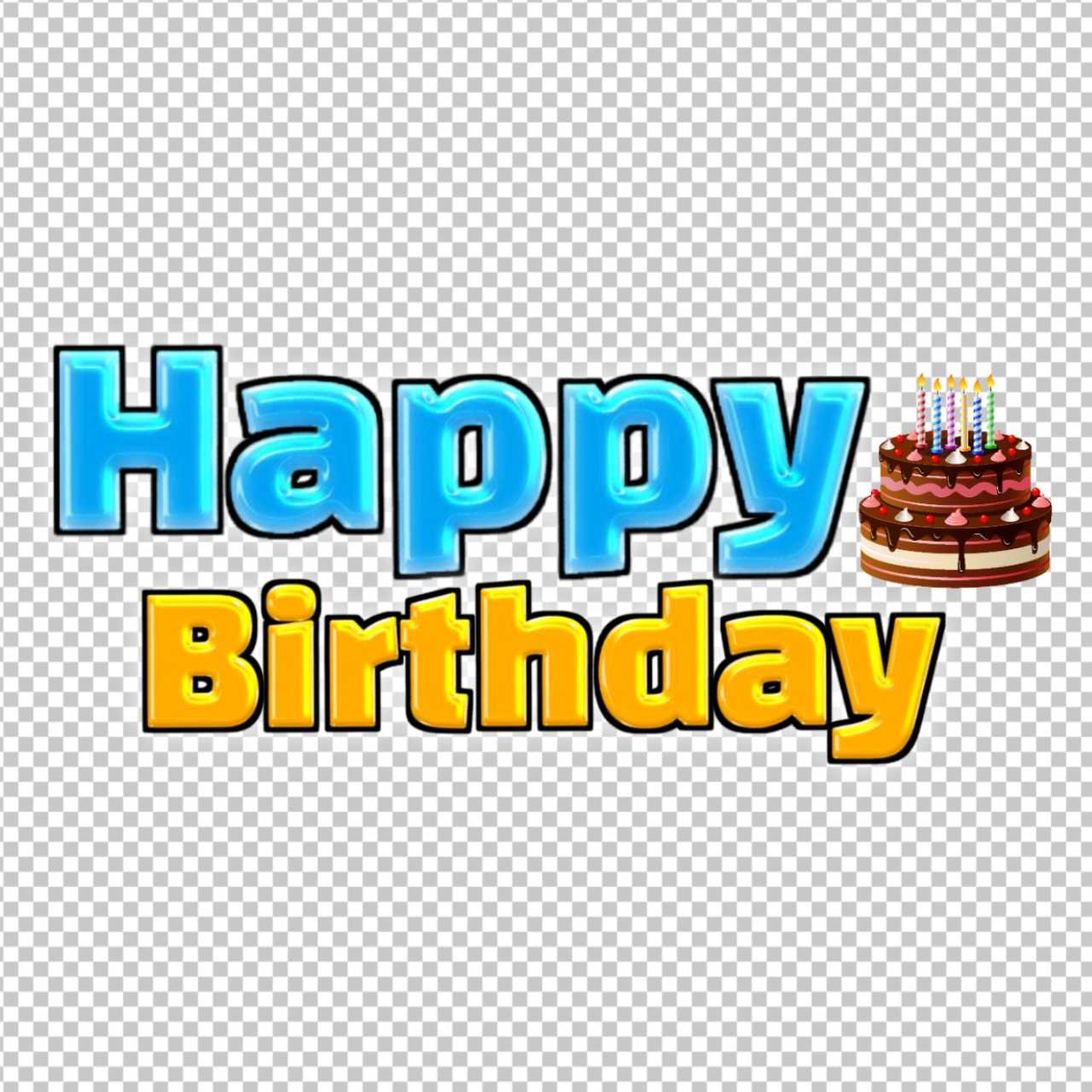 Happy happy birthday text Clipart HD PNG free| stylish Happy Birthday PNG download 