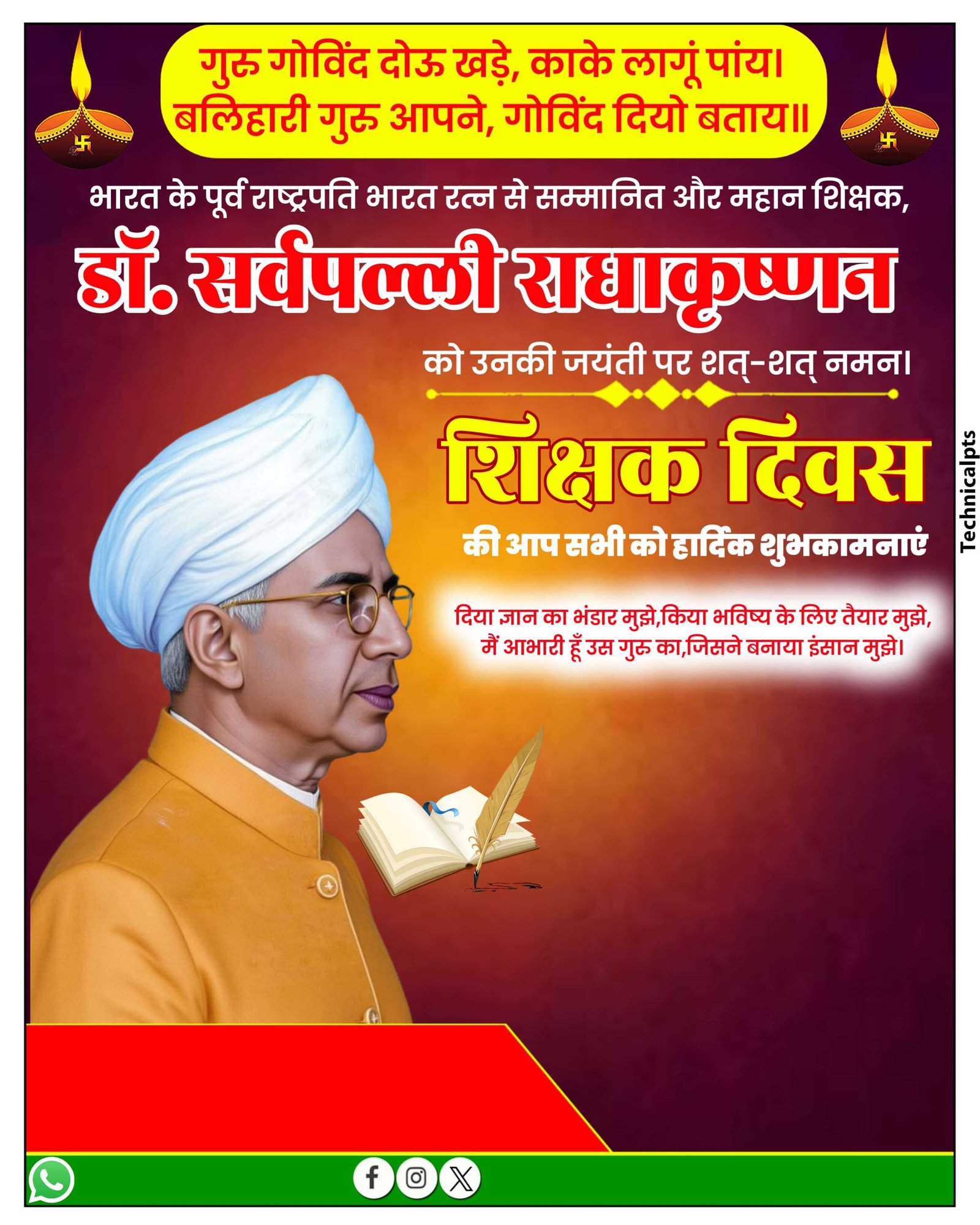 शिक्षक दिवस पोस्टर की PLP फाइल डाउनलोड करें | Teacher's Day PLP File